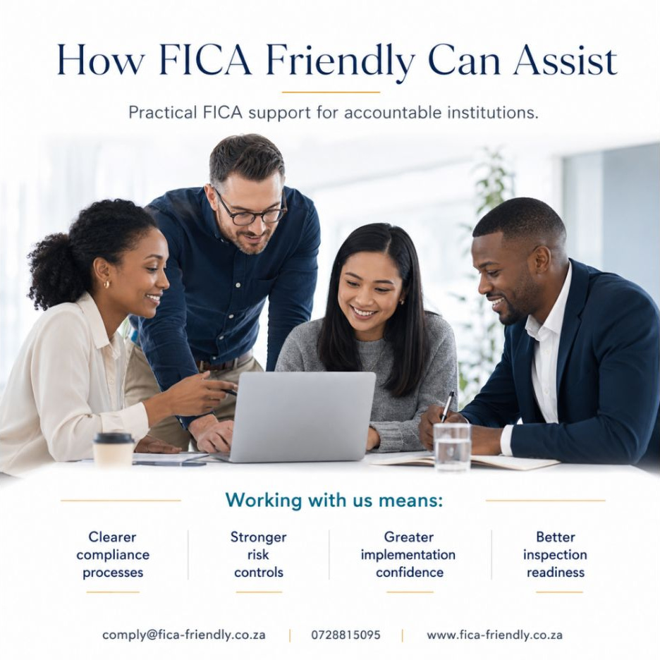 Working with FICA Friendly means clearer compliance processes, stronger risk controls, greater implementation confidence and better inspection readiness.