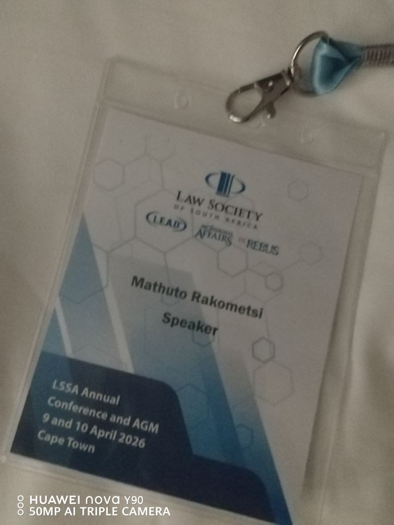 LSSA Annual Conference and AGM speaker badge